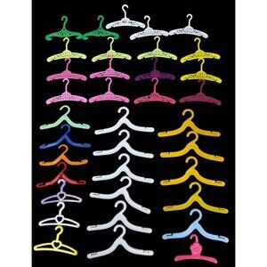36 PC LOT Vintage Barbie Doll Clothes Hangers Filigree Name Skipper for Clothing